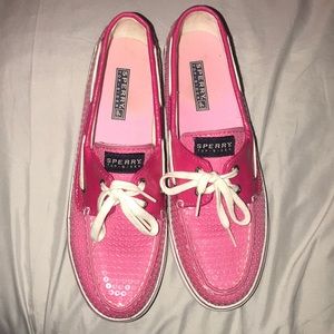 Pink Sequin Sperrys